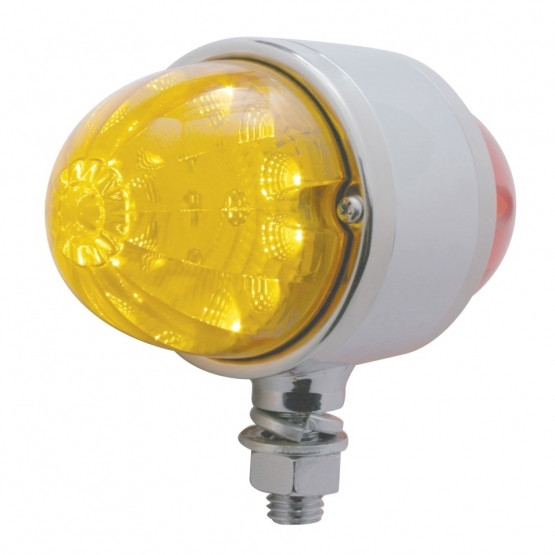 34 LED Reflector Watermelon Double Face Light - Amber & Red LED/Amber & Red Lens