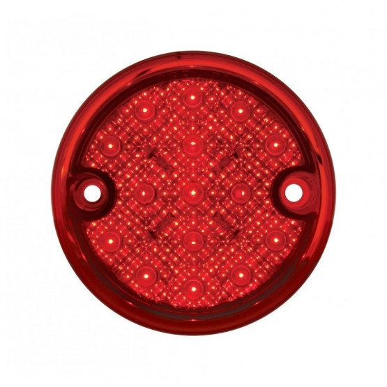 15 LED 3" Reflector Series 4 Light Only For Double Face Light Housing - Red LED/Red Lens (Bulk)