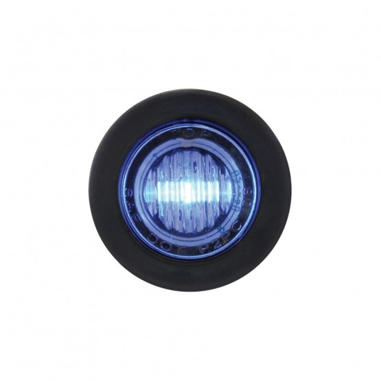 3 LED 3/4" Mini Light (Auxiliary/Utility) - Blue LED/Clear Lens