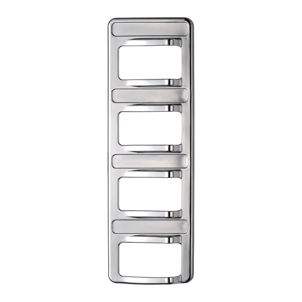 41769-UP CHROME 4-ROCKER SWITCH COVER FOR PETERBILT 579 (2013-2019) & 567 (2014-2018)- 4 SWITCHES