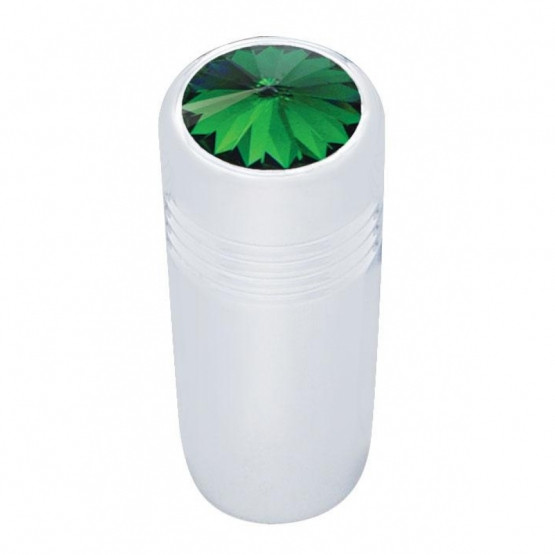 1-5/8" Short Toggle Switch Extension With Color Crystal - Green Crystal