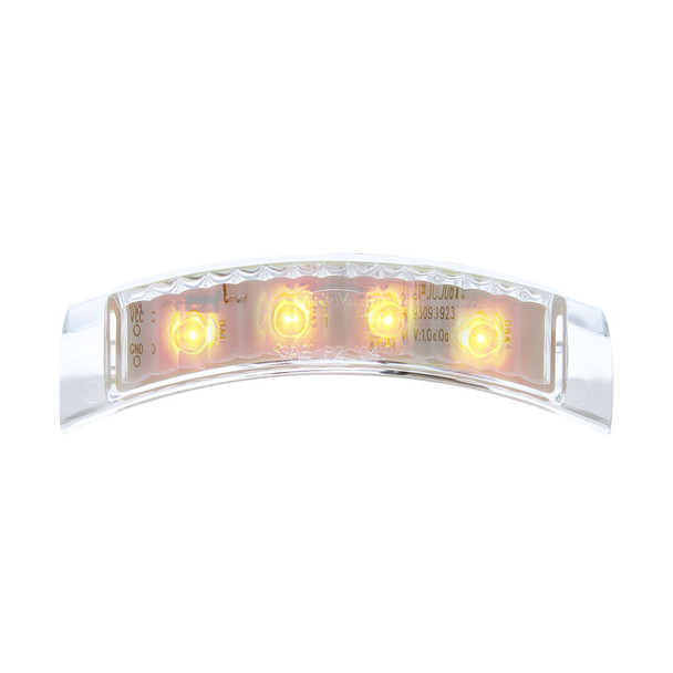 4 LED Headlight Turn Signal Light - Amber LED/Clear Lens