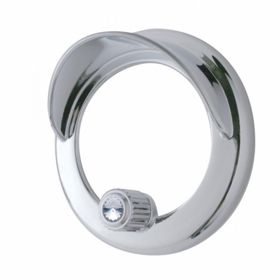 Clock Bezel With Visor For Freightliner Century/Coronado/Columbia - Clear Crystal