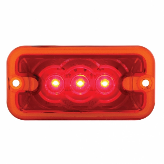 3 LED Clearance Marker Light - Red LED/Red Lens