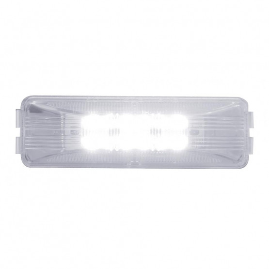 12 LED Rectangular Auxiliary/Utility Light - White LED/Clear Lens