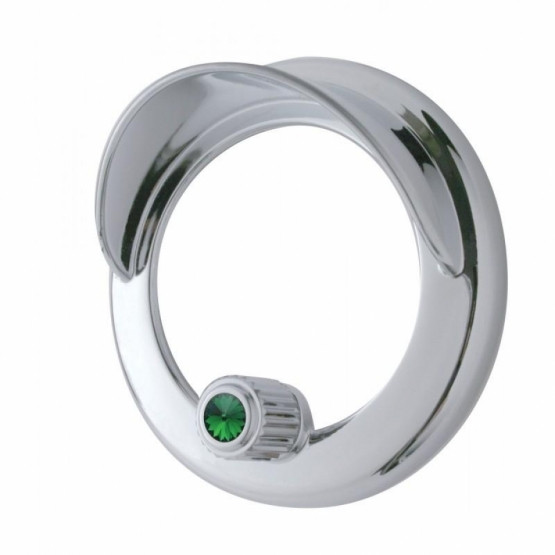 Clock Bezel With Visor For Freightliner Century/Coronado/Columbia - Green Crystal