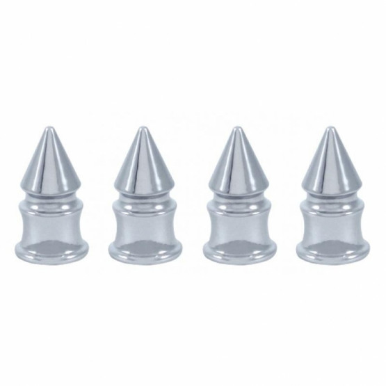 Chrome Spike Valve Caps (4-Pack)