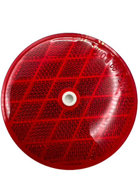 30724-UP 3 3/16" Round Center Bolt Reflector - Red