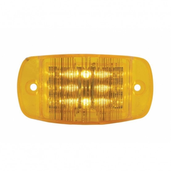 14 LED Rectangular Light (Clearance/Marker) - Amber LED/Amber Lens (Bulk)