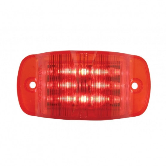 14 LED Rectangular Light (Clearance/Marker) - Red LED/Red Lens (Bulk)