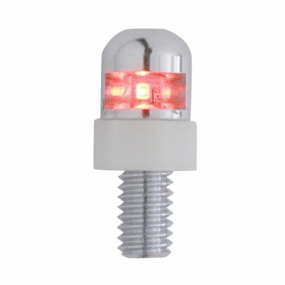 Single LED License Plate Fasteners - Red LED (2-Pack)
