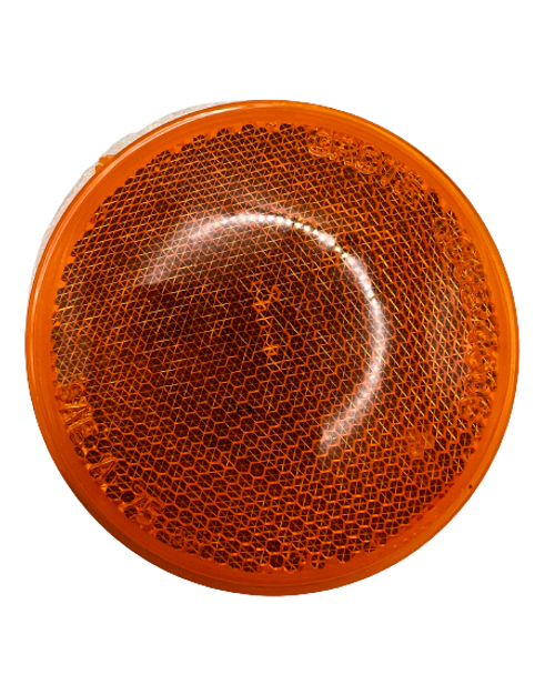 40063 Amber Sealed 3" Round Stick-On Reflector