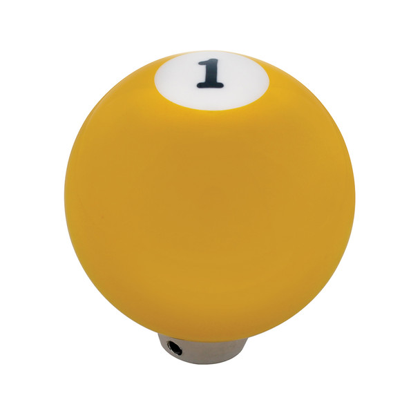 Number 1 Pool Ball Gearshift Knob - Gloss Yellow