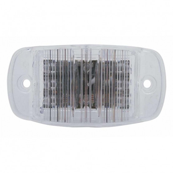 14 LED Rectangular Light (Clearance/Marker) - Amber LED/Clear Lens (Bulk)