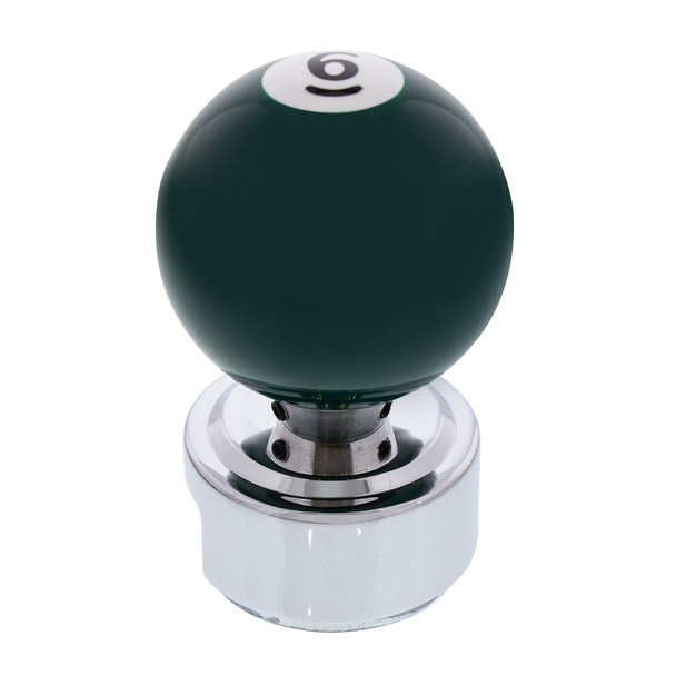 Number 6 Pool Ball Gearshift Knob For 13/15/18 Speed Eaton Style Shifters