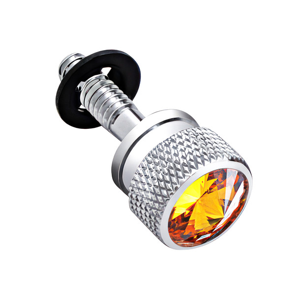 23847-UP DASH SCREW WITH AMBER CRYSTAL FOR PETERBILT (2001-2005)(6-PACK)