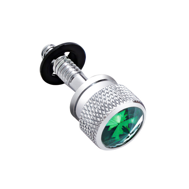 23850-UP DASH SCREW WITH GREEN CRYSTAL FOR PETERBILT (2001-2005)(6-PACK)