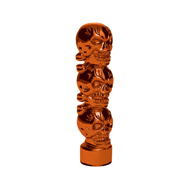 1/2"-13 Thread-On 3 Skull Candy Color Shift Knob-Cadmium Orange