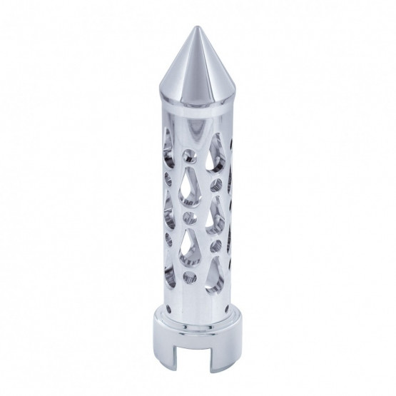 Brooklyn Style Spike Gearshift Knob With 13/15/18 Speed Adapter - Chrome/Vertical