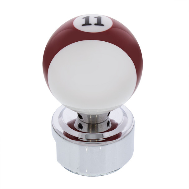 Number 11 Pool Ball Gearshift Knob For 13/15/18 Speed Eaton Style Shifters