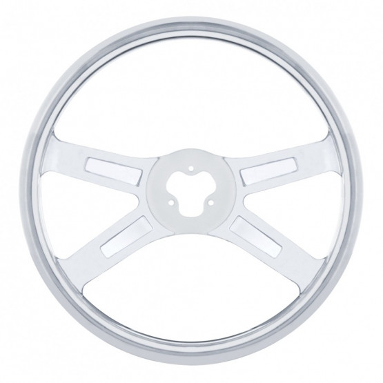 18" Stainless Steel 4 Spoke Steering Wheel