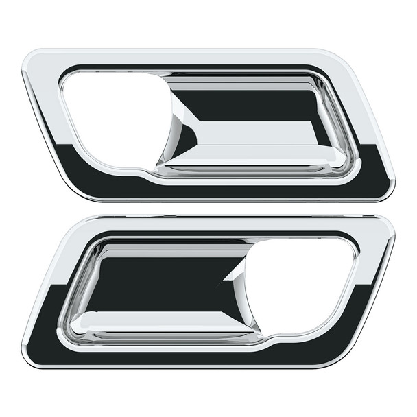 41182-UP CHROME INTERIOR DOOR HANDLE TRIM FOR PETERBILT 389 (2008-2023), 386 (2006-2016), AND 387 (2006-2011) (PAIR)