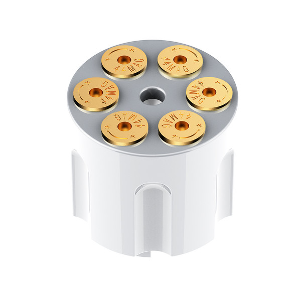 Gun Cylinder 9/10 Speed Gearshift Knob - Pearl White