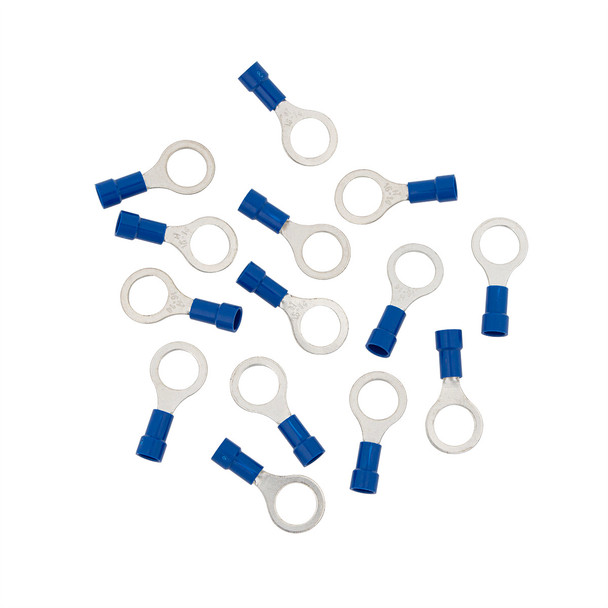 16-14 AWG 3/8" Stud Vinyl Ring Terminal (14-Pack)