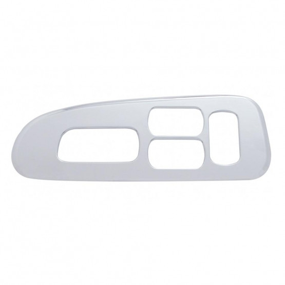 41183-UP CHROME PLASTIC WINDOW SWITCH TRIM FOR 2008+ PETERBILT 389/388- DRIVER (4 OPENINGS)