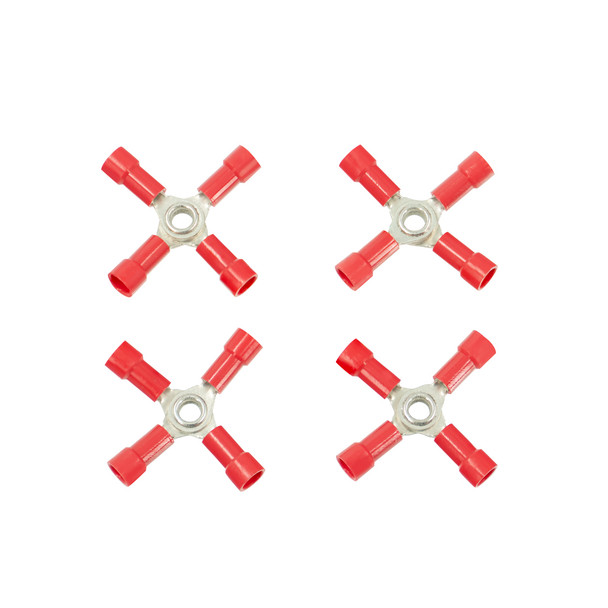 22-18 AWG 4-Way (X) Vinyl Connector (4-Pack)