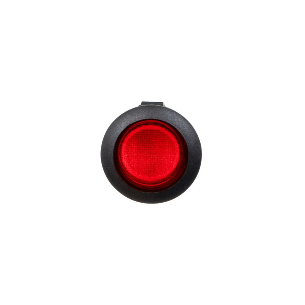 Red Illum Round Rocker 10 Amp 12V On/Off 1/2" Dia. 1 Pc.