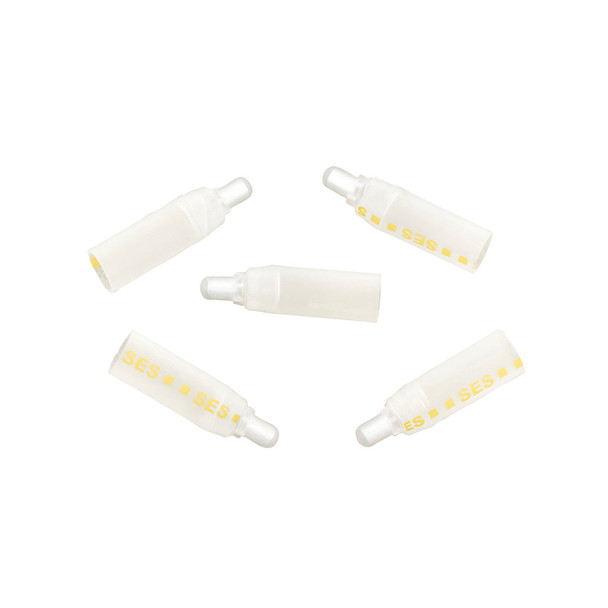 18-10 AWG CS Closed-End Heat Shrink Connector - Clear w/ Yellow Dash (5-Pack)