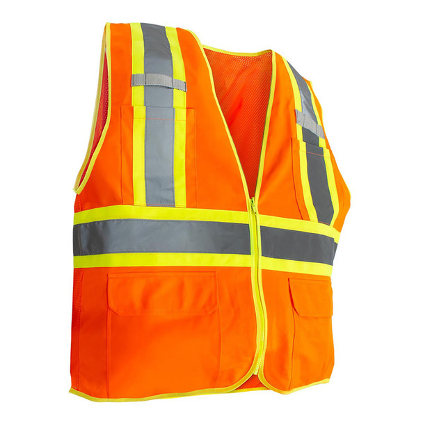 RigGear High Visibility Reflective Orange Safety Vest-XX Large