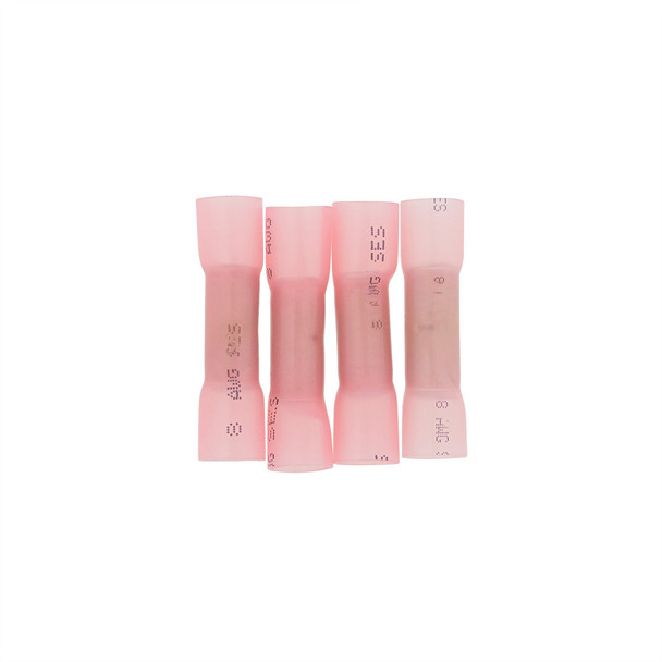 8 AWG CS Heat Shrink Butt Connector - Pink (4-Pack)