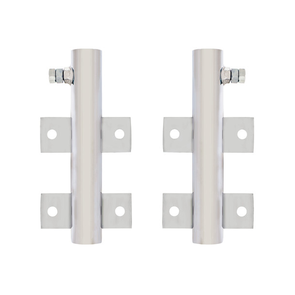 Warning Flag Holder - Chrome (Pair)