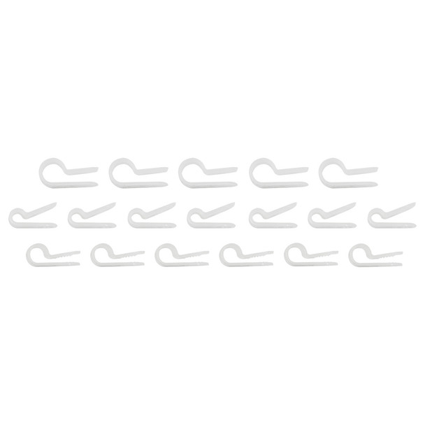 1/8",3/16",1/4" I.D. Assorted Natural Nylon Cable Clamps (18-Pack)