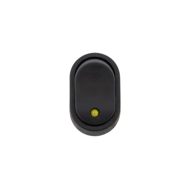Amber LED Oval Rocker 16 Amp 12V On/Off 1/2" Dia. 1 Pc.