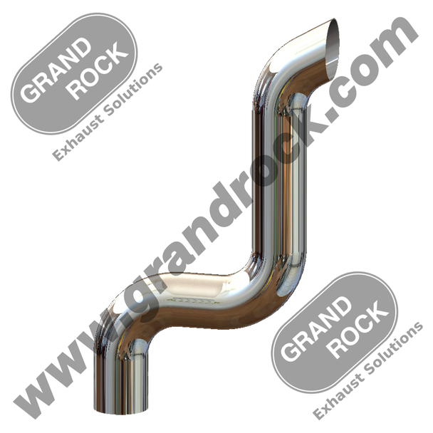 STACK DUMP,4"3-BEND OD/MITER CHR