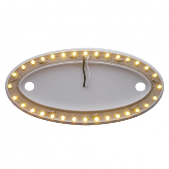 38893-1-UP 32 LED LARGE PETERBILT EMBLEM LIGHT BASE - AMBER LED