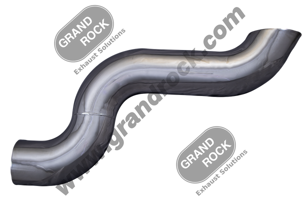 STACK DUMP,5"3-BEND OD/MITER CHR