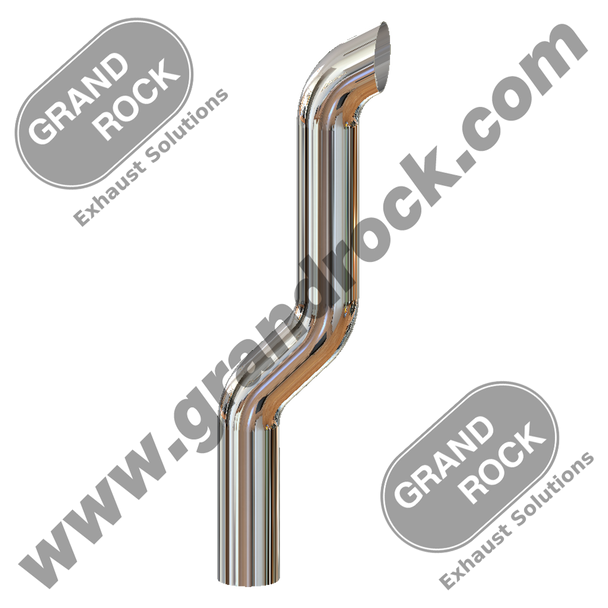 STACK DUMP,5"3-BEND OD/MITER CHR