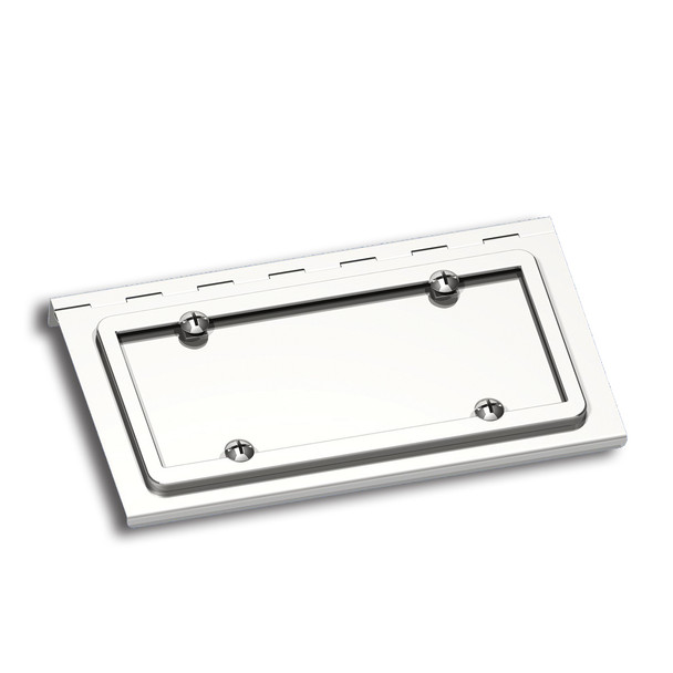 29136-UP STAINLESS SINGLE LICENSE PLATE / SWING PLATE FOR PETERBILT & KENWORTH MODELS