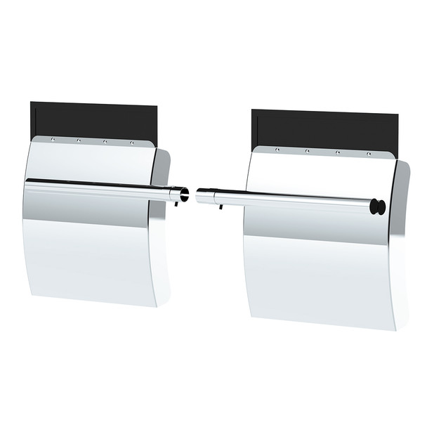 10906-UP 24" X 24" 430 STAINLESS STEEL QUARTER FENDER WITH TUBE BRACKET SET - 4" SIDE WALL