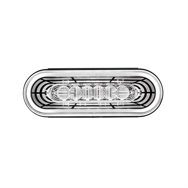 36573-UP 22 LED 6" OVAL ABYSS LIGHT (BACK-UP) - WHITE LED/CLEAR LENS