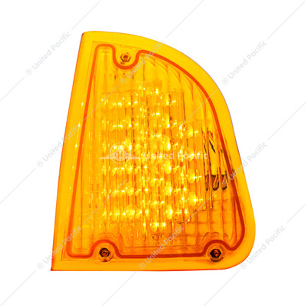 39336-UP 29 LED TURN SIGNAL LIGHT FOR 1985-2007 KENWORTH T600 (DRIVER) - AMBER LED/AMBER LENS