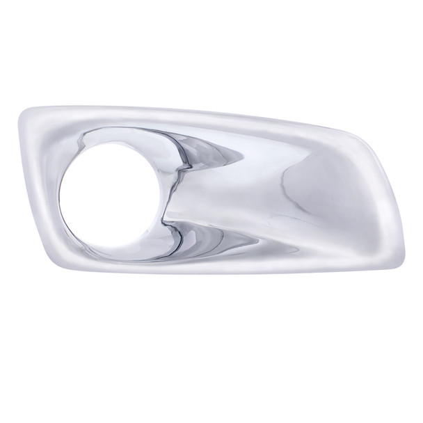 41528-UP CHROME PLASTIC FOG LIGHT COVER WITH LIGHT OPENING FOR 2007-2017 KENWORTH T660 - PASSENGER