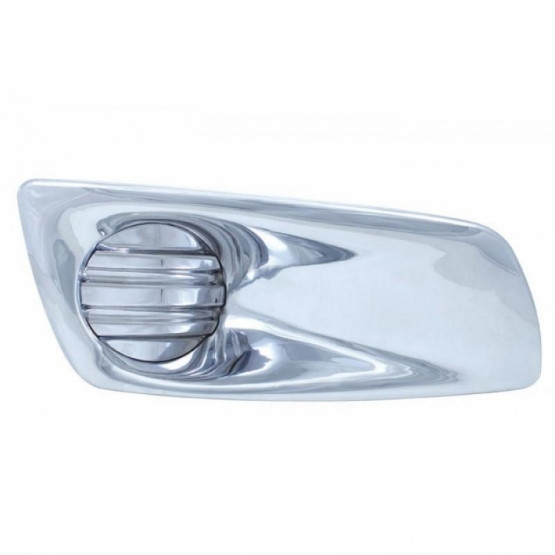 41541-UP CHROME PLASTIC FOG LIGHT COVER WITHOUT LIGHT OPENING FOR 2008-2017 KENWORTH T660 - PASSENGER