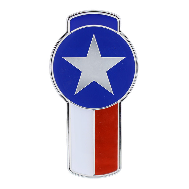 10965-UP CHROME DIE CAST TEXAS FLAG EMBLEM