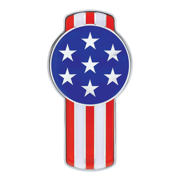 10966-UP CHROME DIE CAST USA FLAG EMBLEM