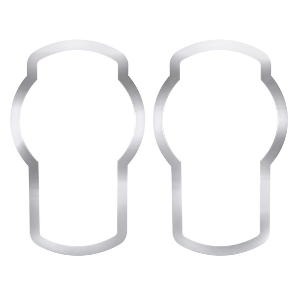 29052-UP STAINLESS 2007+ KENWORTH T660/T370 HOOD LOGO TRIMS (2-PACK)